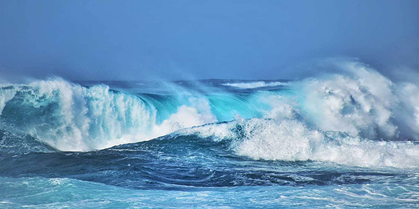 ocean and crashing waves