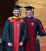 Photo of Austin Dixson and Prof. Leigh Orf